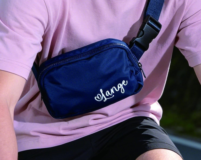 Personalized Fanny Pack with Name,Custom Text or Logo,Fanny Pack for Bachelorette Party/Bridesmaid/kids,Crossbody bag gift for women