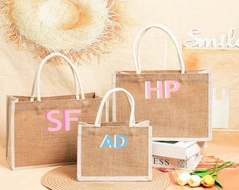 Personalized Shadow Monogram Tote Bag,Custom Bridesmaid Gift Bag,Waterproof Carryall,Bachelorette Gift