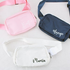 Personalized Fanny Pack with Name,Custom Text or Logo,Fanny Pack for Bachelorette Party/Bridesmaid/kids,Crossbody bag gift for women
