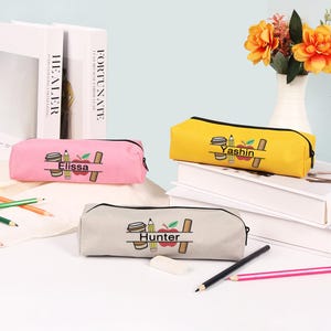 Personalisierte Name Federmäppchen, Benutzerdefinierte Federmäppchen, Zurück zu Schulbedarf, Kinder Bleistiftbeutel, alles Tasche, Weihnachtsgeschenk