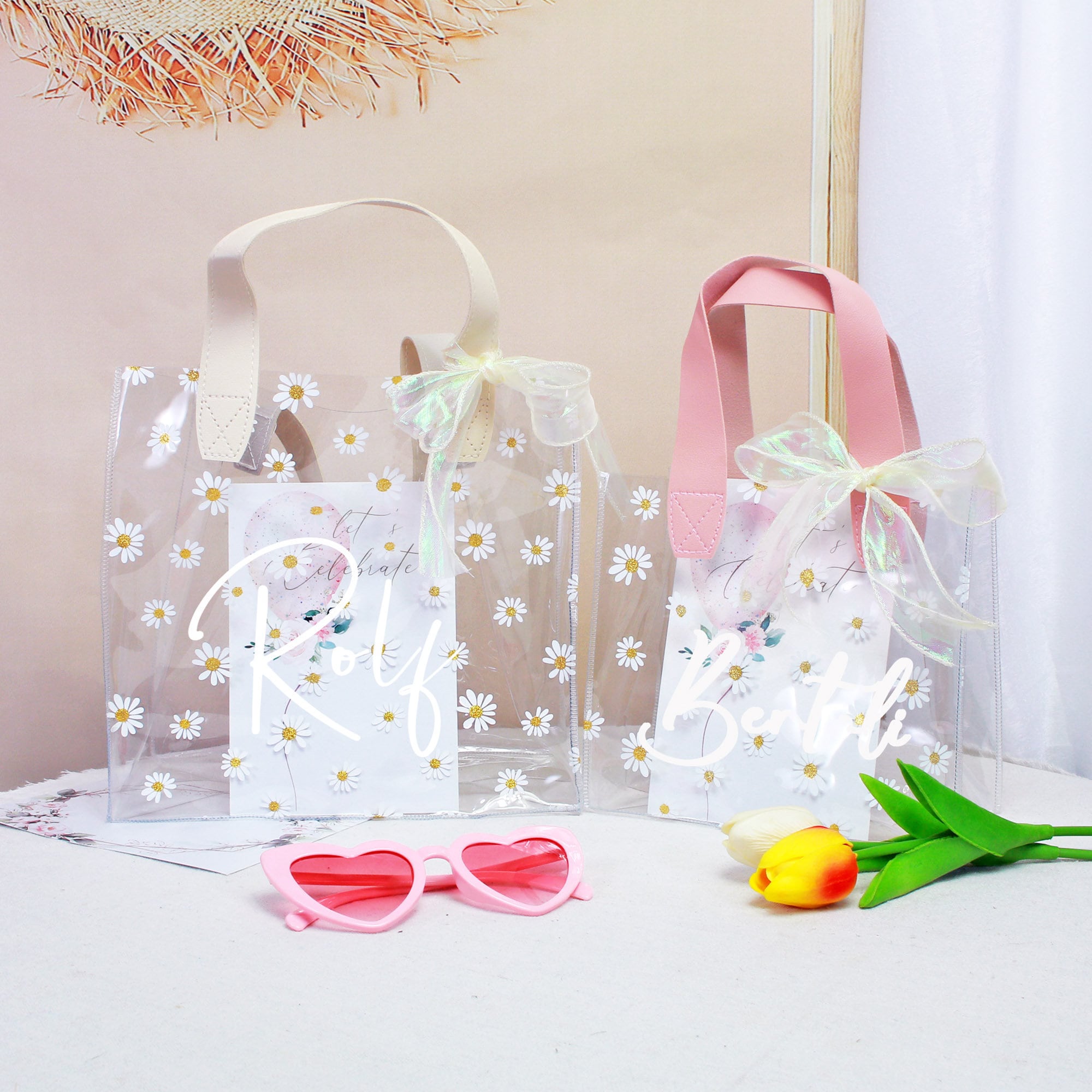 【Raucohouse】Floral pattern see-through bag The CUTEST Clear Bag That's Easy To Make And Fun To Use