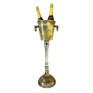 Floor Standing Ice Bucket For Two Bottles | Beverage Chiller | DUTY FREE | Barware | Aluminium casted