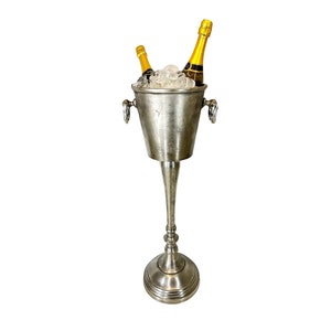 Floor Standing Ice Bucket For Two Bottles | Beverage Chiller | DUTY FREE | Barware | Aluminium casted