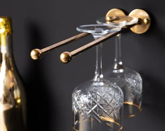 Wall Mounted Metal Wine Glass Holder