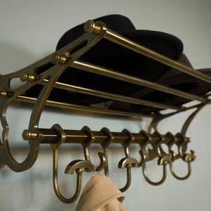 French COATRACK/Luggage Rack/Train Wall Mounted Rack vintage luxury decor 27&quot;