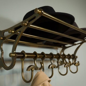 French COATRACK/Luggage Rack/Train Wall Mounted Rack vintage luxury decor 27"