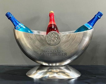 Wine cooler &quot;HALF MOON&quot; Aluminium casted with unique design | Table decor | Barware | Ice Bucket