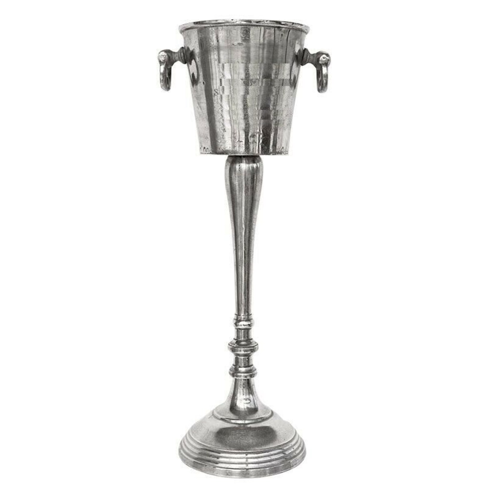 Floor Standing Silver Champagne Bucket Distressed Look Wine Etsy