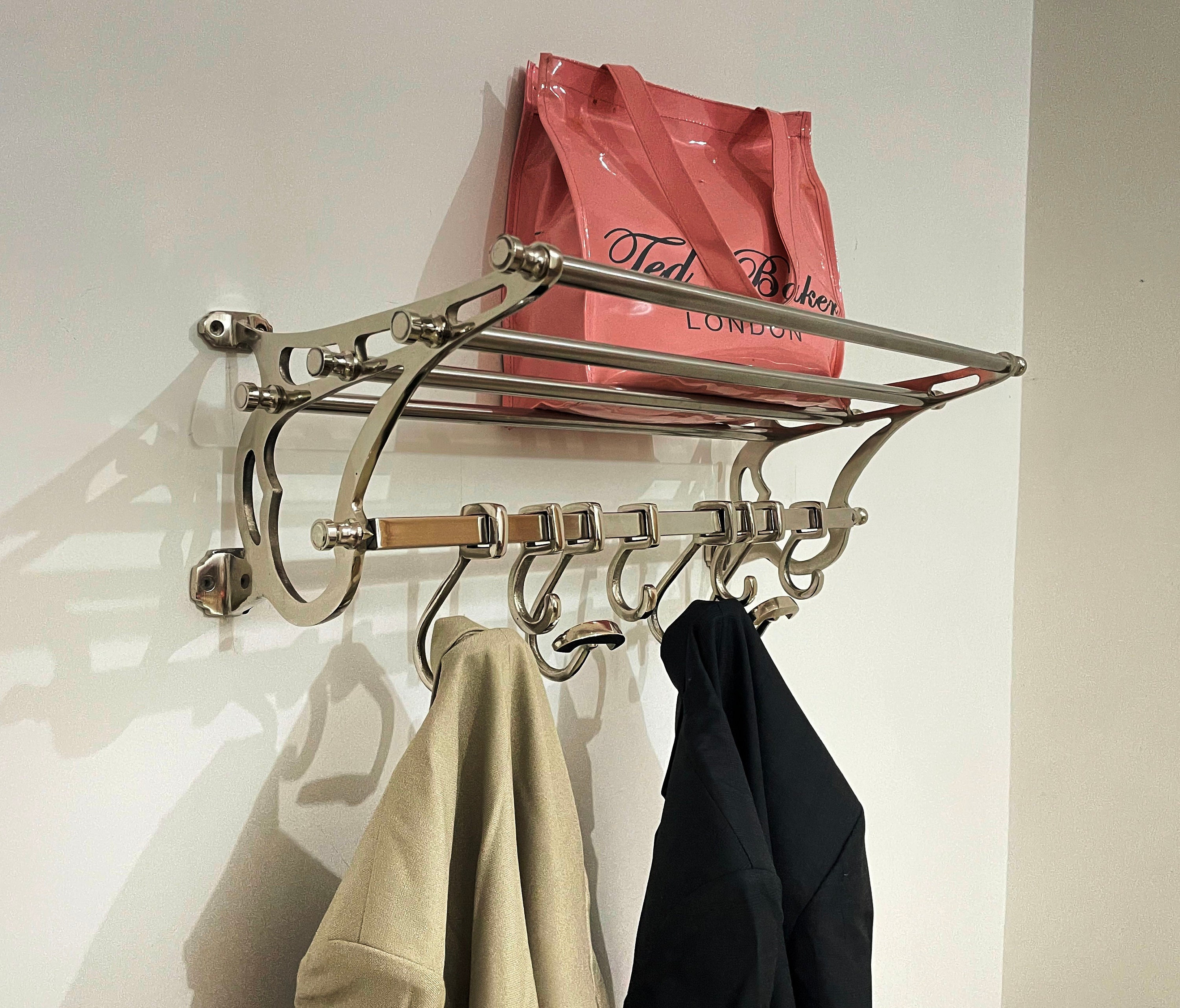 Black Wall Mounted Coat Rack 18 Inch| Mounted Coat rack6 Hook Coat Rack  Wall Mounted for Hanging Coats, Jacket,Hats, Bags, Backpacks, Towels, and  More