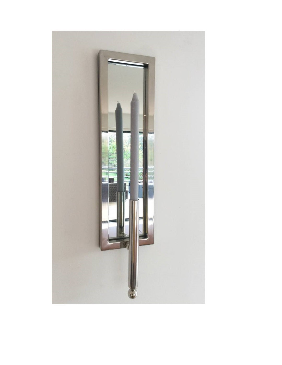 Candle Holder With Mirror Wall Decor Etsy