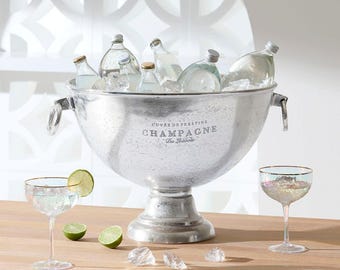 Round Champagne Bucket - Pewter