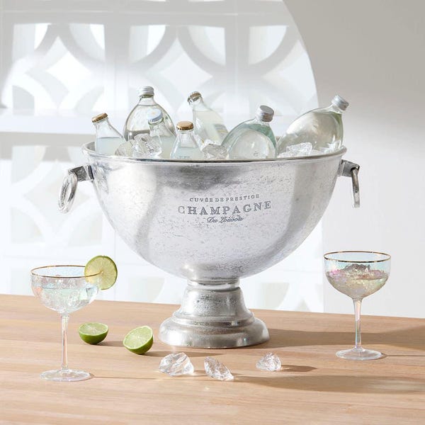 Runder Champagner Eimer - Zinn