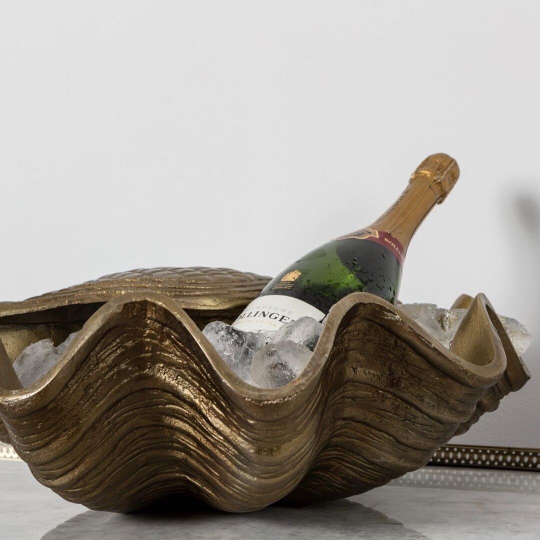 Handmade Bronze Clam Shell Wine Cooler | Holds 4-5 Bottles - Etsy