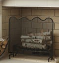 Wave Texture FIRE SCREEN Aluminium castes Rustic look Custom size