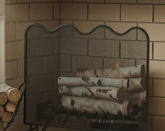 Wave Texture FIRE SCREEN Aluminium Gussteile Rustikaler Look Benutzerdefinierte Größe