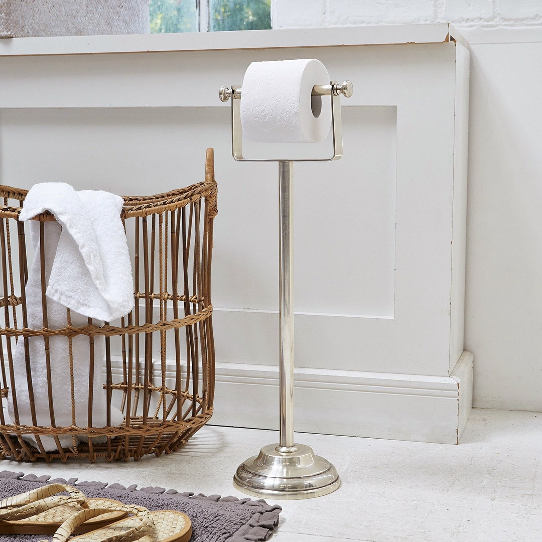 Floor Toilet Paper Holder Stand Bathroom Accessory Shabby Chic Interior ...
