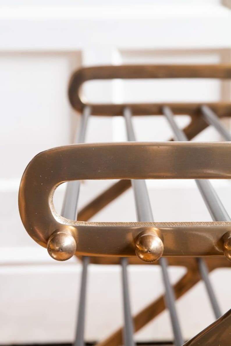 Two-tier Black & Brass Shoe Rack Dazzling Design for Hallway, Porch ...