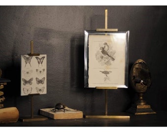 Easel framing prints & sketch antique-fair art display picture Metal luxury decor with Glass (No extra tax/duty)