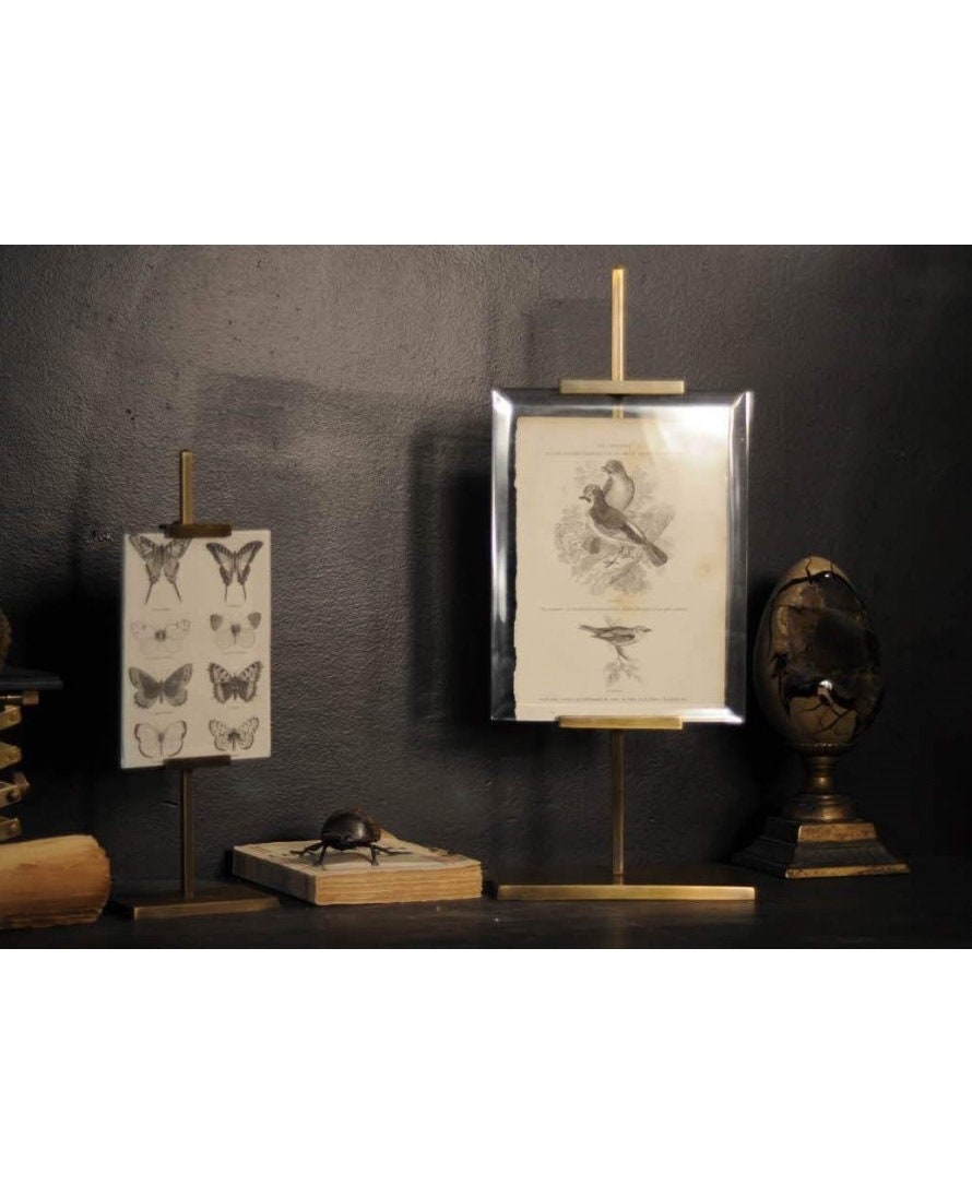 Easel framing prints & sketch art display picture Metal luxury decor with Glass (No extra tax/duty)