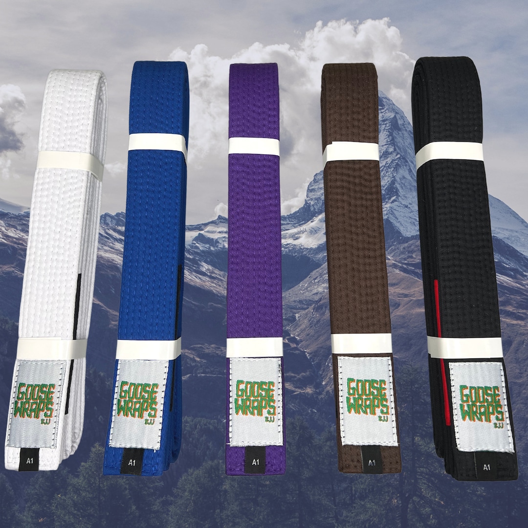 CUSTOM JIU JITSU Belts, Goose Wraps Bjj / Personalized Embroidered Gi Belt, Veteran Owned, Made