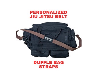 Custom BJJ Duffle Bag Ranked Straps / Martial Arts Gift / Promotions / Gym Bag / Made from Our Actual Jiu Jitsu Belts / BJJ Belts / Veteran