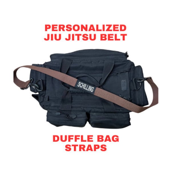 Custom BJJ Duffle Bag Ranked Straps / Martial Arts Gift / Promotions / Gym Bag / Made from Our Actual Jiu Jitsu Belts / BJJ Belts / Veteran