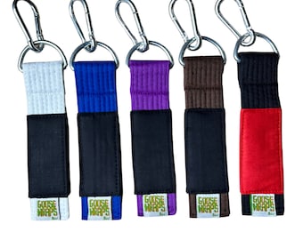 Jiu Jitsu Belt Keychain -  Martial Arts Gift - Perfect for Promotions - Made from Our Actual Belts - Kids Jiu Jitsu