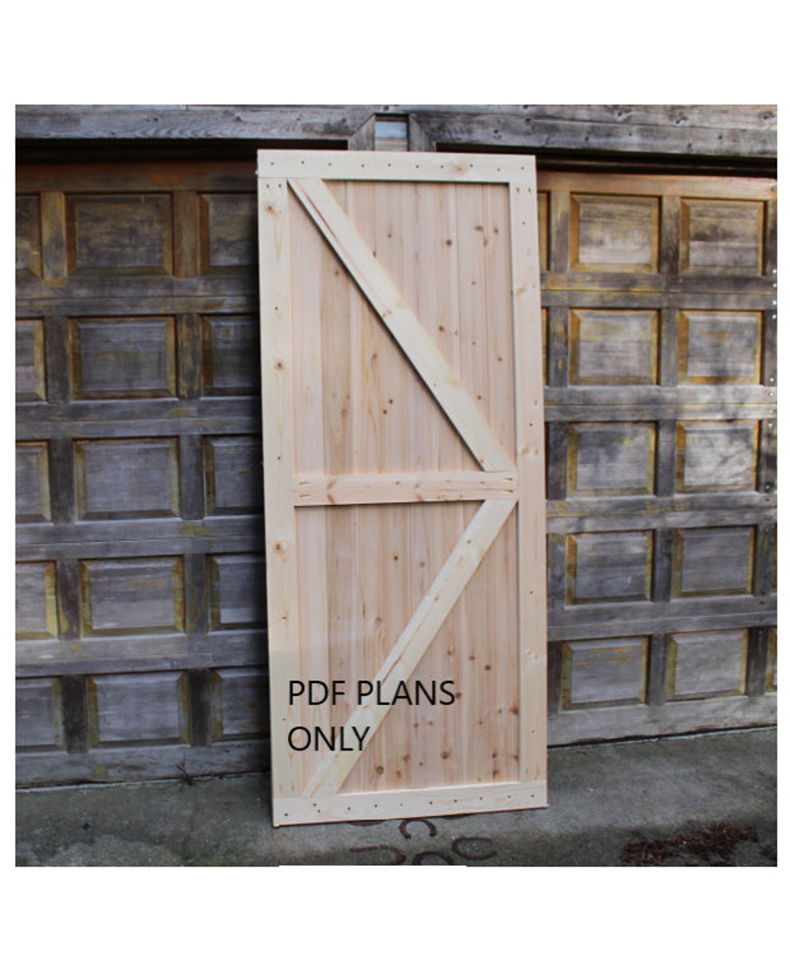Barn Door Plans Easy To Follow Low Cost Double Sided Sliding Etsy