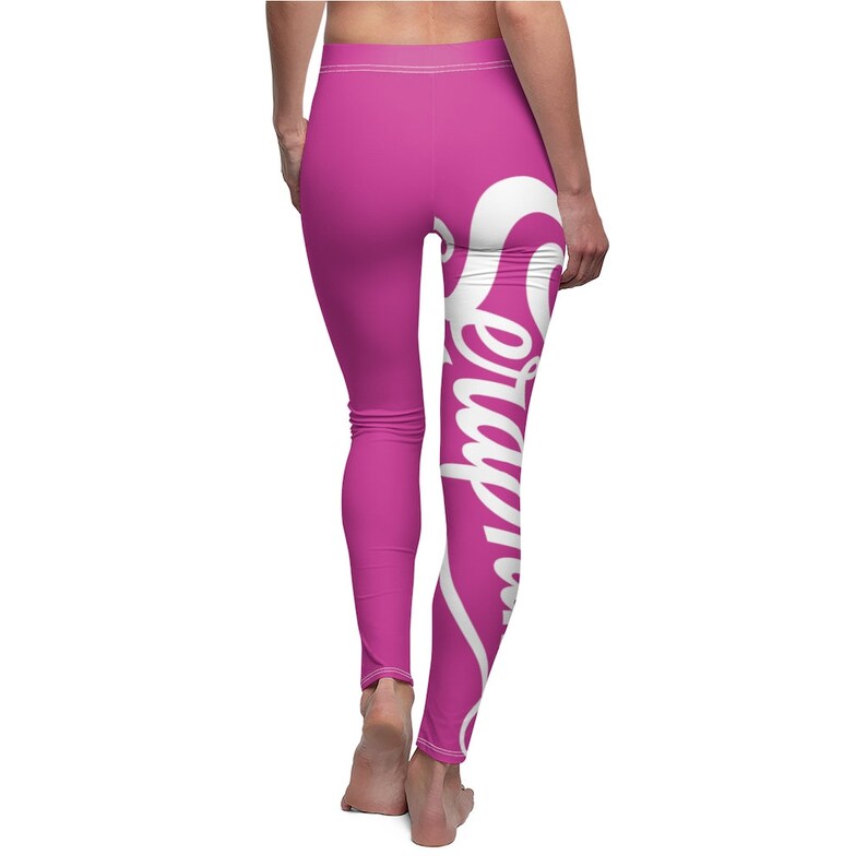 Seraphimi Surfer Leggings Aerobics Tights White Logo Purple Berry Women/'s Casual Leggings