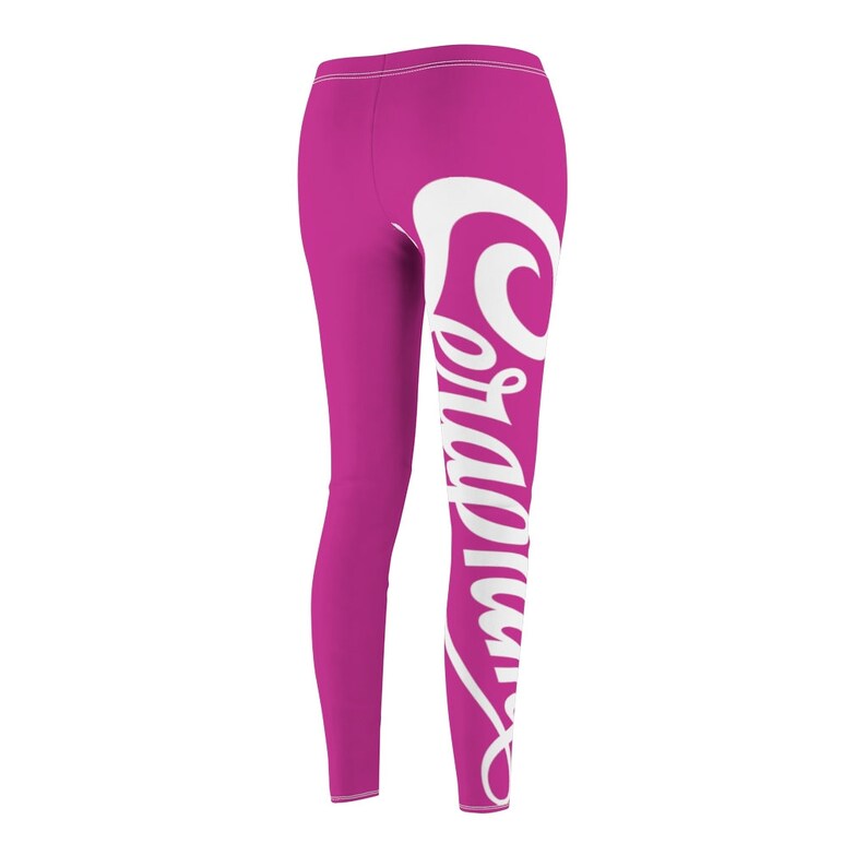 Seraphimi Surfer Leggings Aerobics Tights White Logo Purple Berry Women/'s Casual Leggings