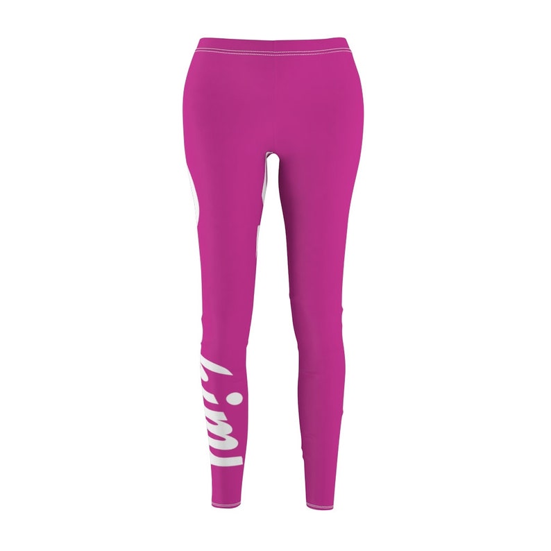 Seraphimi Surfer Leggings Aerobics Tights White Logo Purple Berry Women/'s Casual Leggings