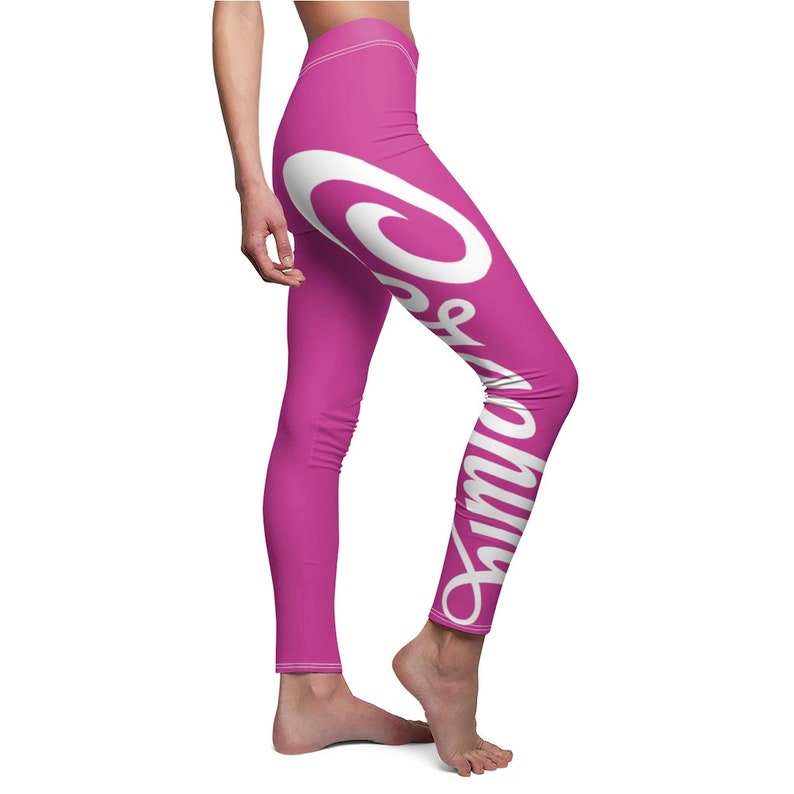 Seraphimi Surfer Leggings Aerobics Tights White Logo Purple Berry Women/'s Casual Leggings