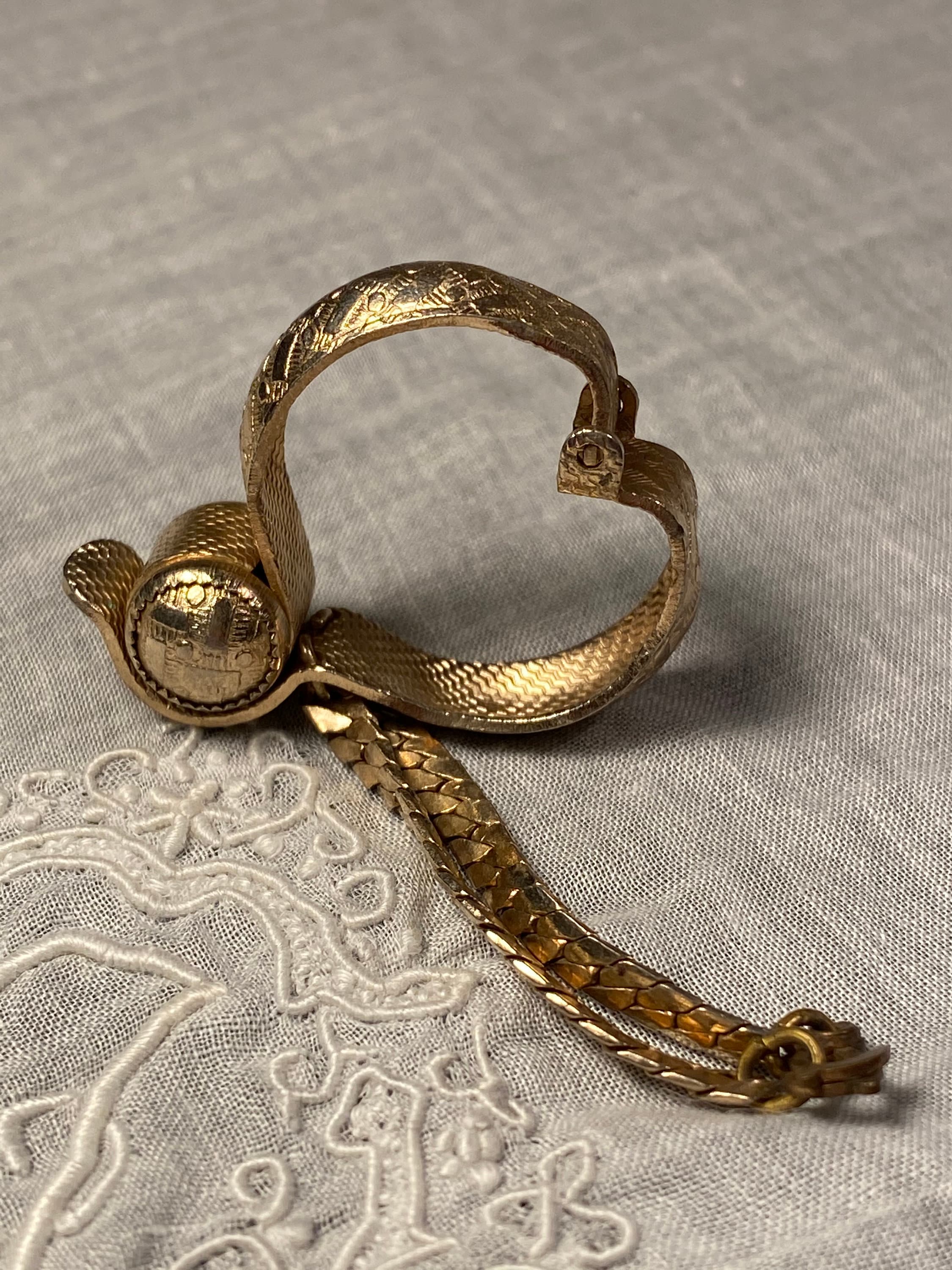 Vintage Domed Heart Scarf Clip, 1.5 Auction