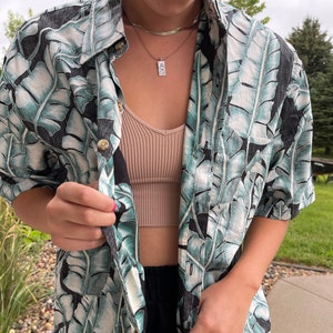 Dad's Closet Oversized Button Up Shirt | Summer Grandpa Slouchy Style Hawaiian Retro UNI Mens L