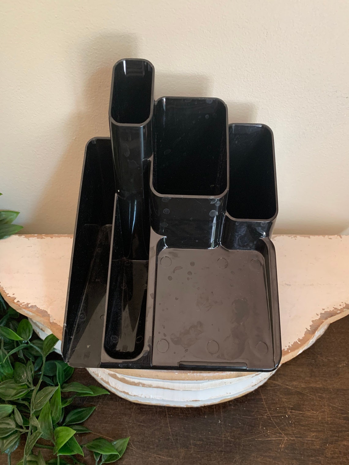 Mid Century Lucite Desk Organizer 1970 Office Storage Catch Etsy