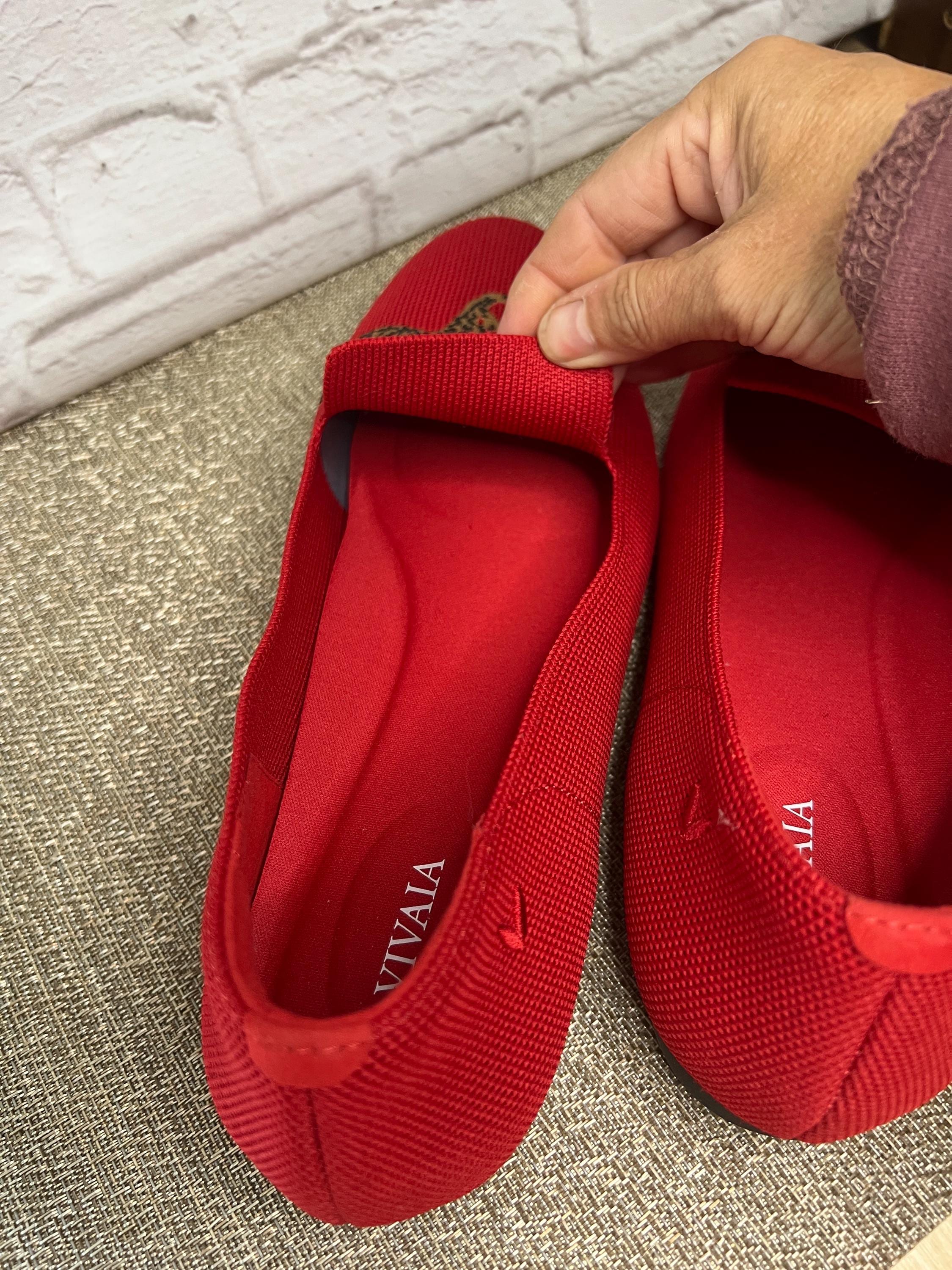 VIVAIA Red Cheetah Shoes 42 Flat Cat Leopard - Etsy