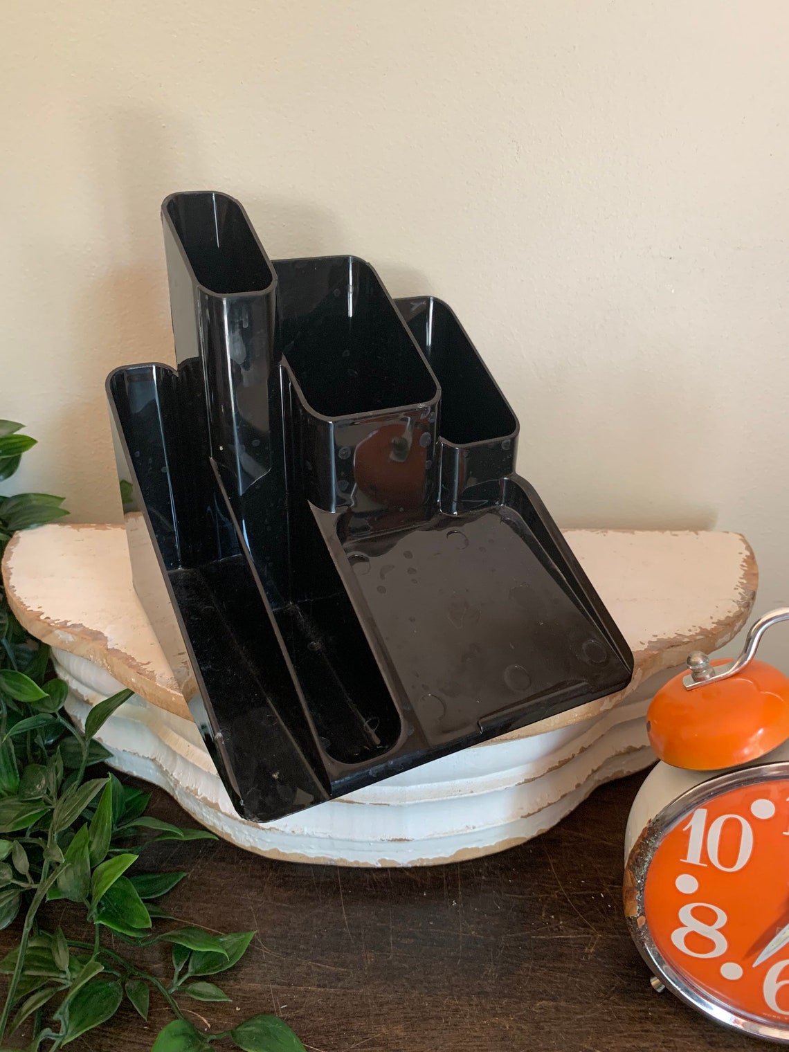 Mid Century Lucite Desk Organizer 1970 Office Storage Catch Etsy