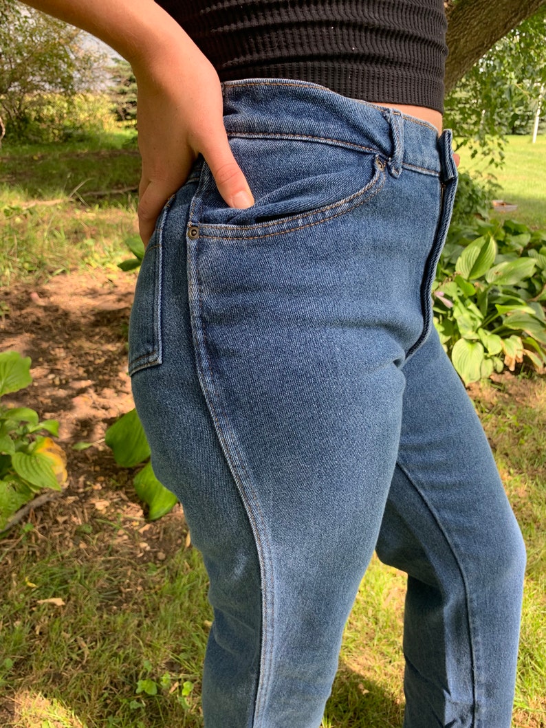 Vintage FARAH Faucet Jeans Boho Flared Denim Pants 30x29 Boho Retro Denim image 8