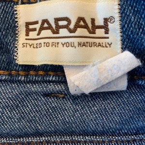 Vintage FARAH Faucet Jeans Boho Flared Denim Pants 30x29 Boho Retro Denim image 10