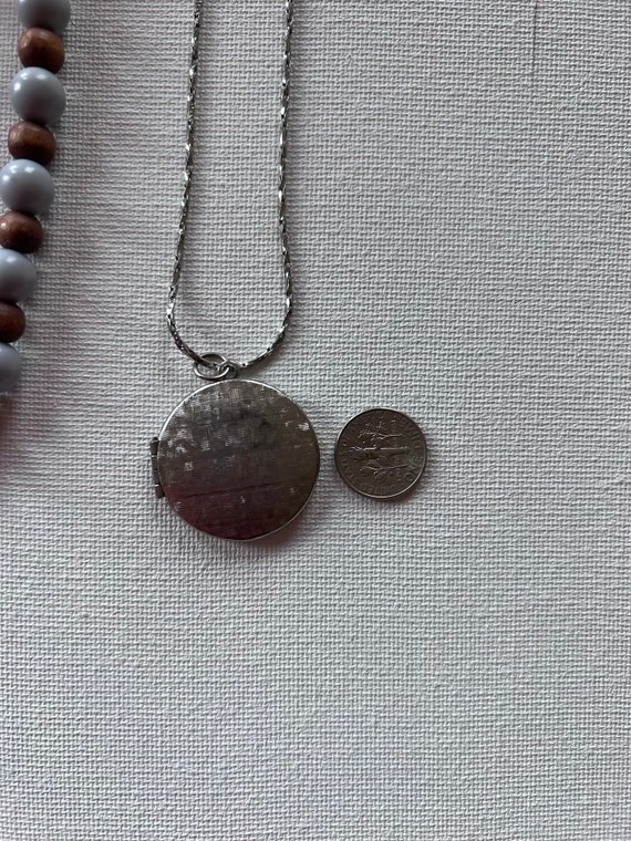 Retro Jewelry Silver Locket and Beads Boho Pendan… - image 6