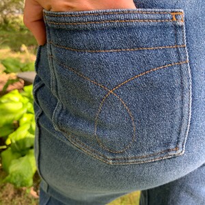 Vintage FARAH Faucet Jeans Boho Flared Denim Pants 30x29 Boho Retro Denim image 7