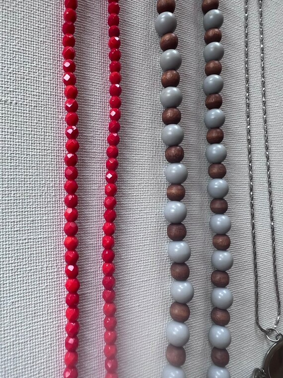 Retro Jewelry Silver Locket and Beads Boho Pendan… - image 2