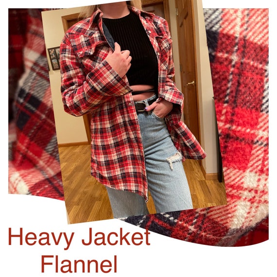 Vintage  FLANNEL Shirt Coat | Grunge Oversized So… - image 6