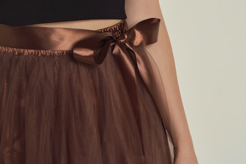 Black tulle skirt.Sexy tulle long skirt.Brown tulle skirt.Women/'s skirt.Bridesmaid/'s ballet skirt.Bride/'s tulle skirt.Spring Dating skirt