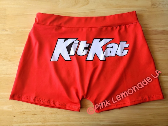 Kit Kat Snack Shorts High Waisted Booty Shorts Stretchy Biker