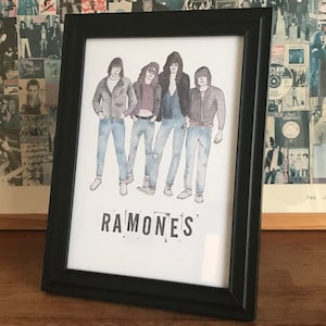 Ramones Painting, Watercolour Print, Punk