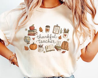 Thanksgiving Teacher Shirt, Comfort Colors Teacher Tee