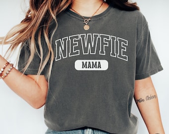 Newfoundland Dog Mom Comfort Colors® Shirt, Newfie Owner TShirt, Minimalist Newf Dog Lover Mothers Day Gift, Collegiate Newfie Dog Mama Tee