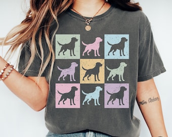 Labrador Retriever Comfort Colors® Spring TShirt, Minimalist Easter Lab Dog Owner TShirt, Dog Lover Mothers Day Gift,  Dog Mama T-Shirt