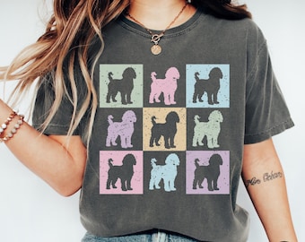 Minimalist Doodle Comfort Colors® Spring Shirt, Easter Goldendoodle Dog Owner TShirt Dog Lover Mothers Day Gift Bernedoodle Dog Mama T-Shirt